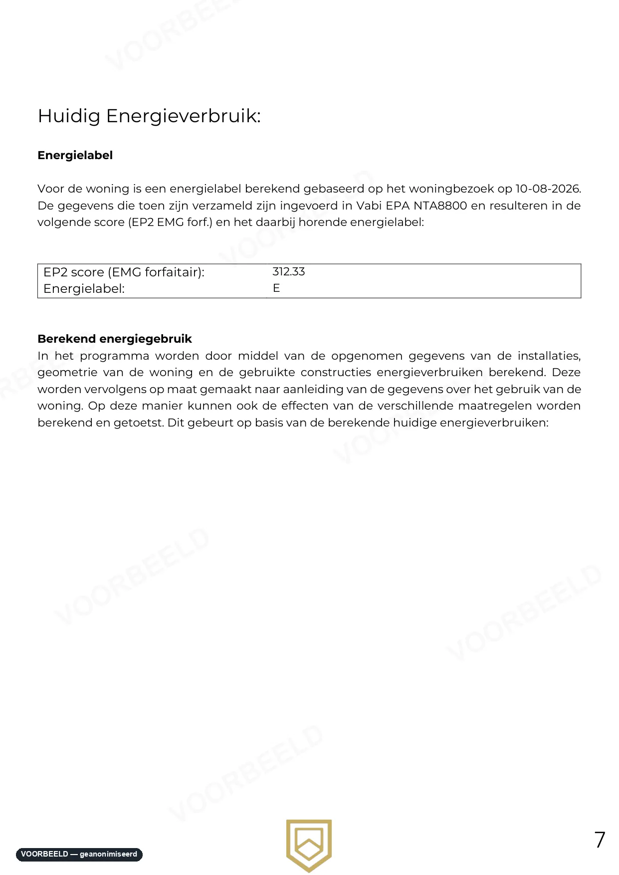 Optimalisatierapport — pagina 7 van 33, geanonimiseerd voorbeeld