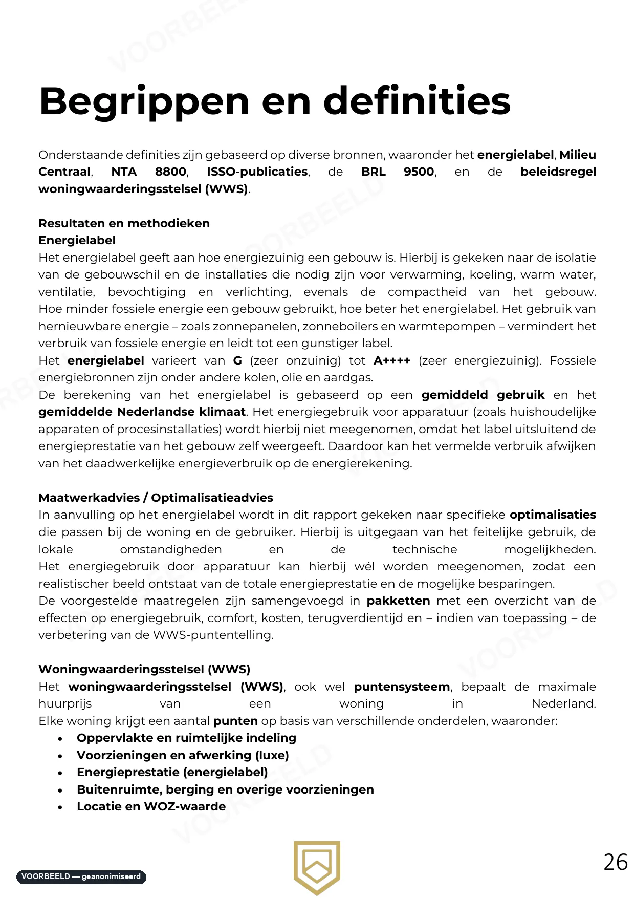 Optimalisatierapport — pagina 25 van 33, geanonimiseerd voorbeeld