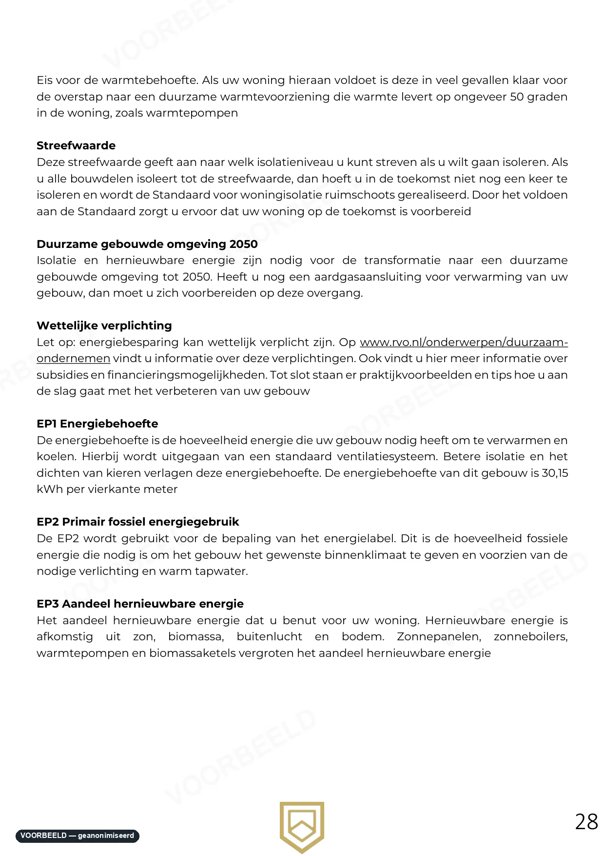Optimalisatierapport — pagina 27 van 33, geanonimiseerd voorbeeld