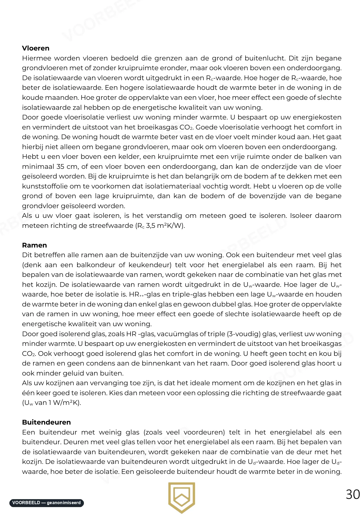 Optimalisatierapport — pagina 29 van 33, geanonimiseerd voorbeeld