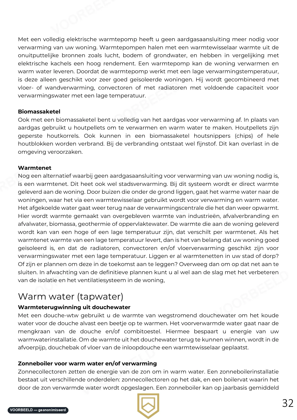 Optimalisatierapport — pagina 31 van 33, geanonimiseerd voorbeeld