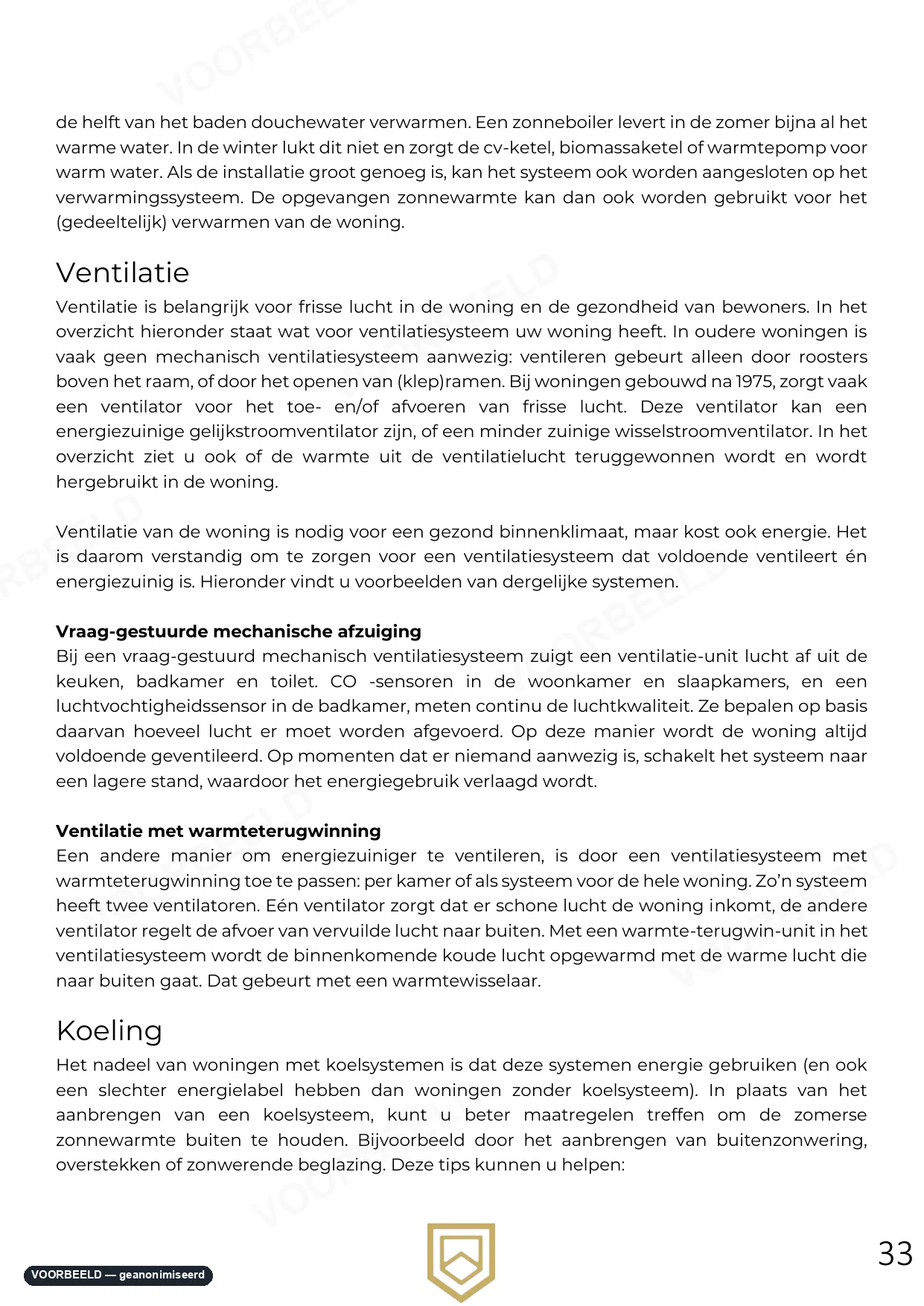 Optimalisatierapport — pagina 32 van 33, geanonimiseerd voorbeeld